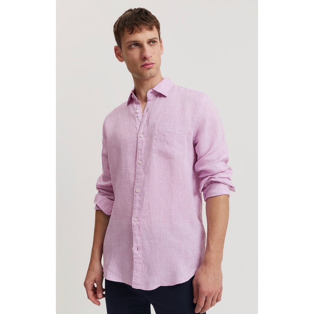 Country Road Regular‎ Fit Organically Grown Irish Linen Button Shirt Size Small